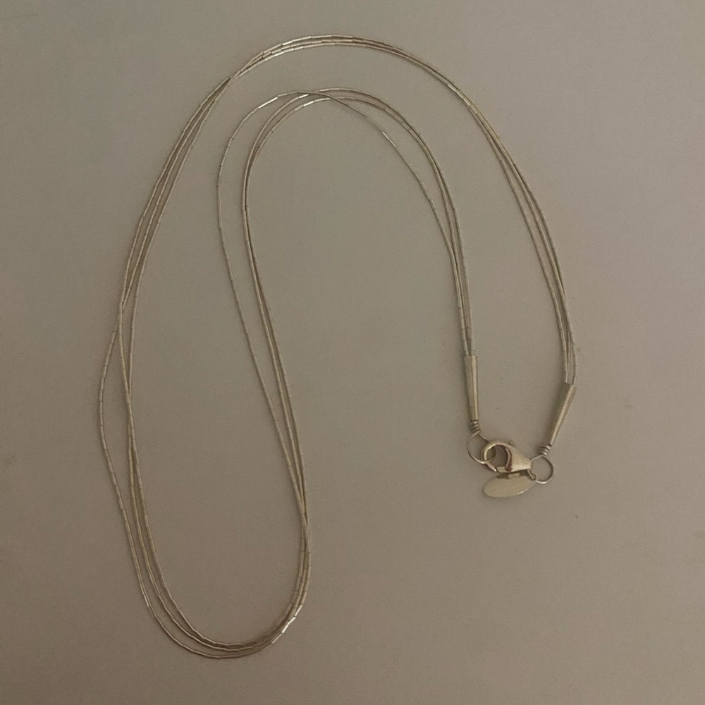 Sterling Liquid Silver 3 strand Necklace